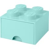 Room Copenhagen LEGO Storagge Brick 4 Boîte de rangement Bleu Bleu, Boîte de rangement, Bleu, Monochromatique, Carré, Polypropylène (PP), 250 mm