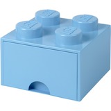 Room Copenhagen LEGO Storagge Brick 4 Boîte de rangement Vert Bleu clair, Boîte de rangement, Vert, Monochromatique, Carré, Polypropylène (PP), 250 mm