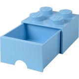 Room Copenhagen LEGO Storagge Brick 4 Boîte de rangement Vert Bleu clair, Boîte de rangement, Vert, Monochromatique, Carré, Polypropylène (PP), 250 mm