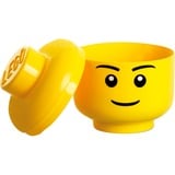 Room Copenhagen Tête de rangement LEGO "Boy" Petit Jaune, Boîte de rangement Jaune