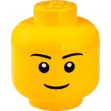 Room Copenhagen Tête de rangement LEGO "Boy", jaune, Boîte de rangement Jaune
