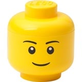 Room Copenhagen Tête de stockage LEGO 'Boy', mini, Boîte de rangement Jaune