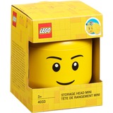 Room Copenhagen Tête de stockage LEGO 'Boy', mini, Boîte de rangement Jaune