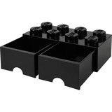 Room Copenhagen Tiroir à briques LEGO 8 noir, Boîte de rangement Noir