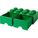 Room Copenhagen Tiroir à briques LEGO 8 vertes, Boîte de rangement Vert