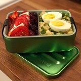 SIGG Metal Box Plus S, Lunch-Box Vert, Boîte de rangement alimentaire, Adulte, Vert, Aluminium, Monochromatique, Rectangulaire