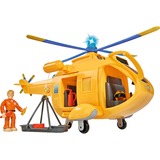 Simba Pompier Sam - Hélicoptère Wallaby II, Jeu véhicule Jaune/Bleu, Avec figurine