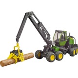 bruder Abatteuse John Deere 1270G avec 1 tronc d'arbre, Modèle réduit de voiture Vert/Noir, 02135