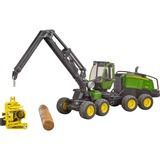 bruder Abatteuse John Deere 1270G avec 1 tronc d'arbre, Modèle réduit de voiture Vert/Noir, 02135