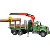 bruder Camion de transport de bois MACK, Modèle réduit de voiture Vert