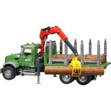 bruder Camion de transport de bois MACK, Modèle réduit de voiture Vert