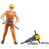 bruder Figurine ouvrier avec accessoires de chantier 60020