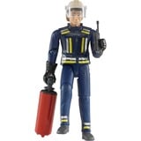 bruder Figurine pompier avec casque, gants et accessoires Bleu/Jaune, 60100