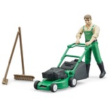 bruder Jardinier bworld avec tondeuse à gazon, Figurine 62103