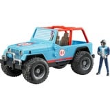 bruder Jeep Cross Country Racer avec Conducteur, Modèle réduit de voiture Bleu, 02541