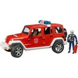 bruder Jeep WRANGLER Unlimited Rubicon Pompier, Modèle réduit de voiture Rouge/Blanc, 02528