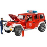 bruder Jeep WRANGLER Unlimited Rubicon Pompier, Modèle réduit de voiture Rouge/Blanc, 02528