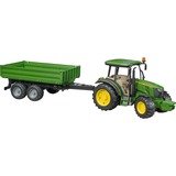 bruder John Deere 5115M avec remorque, Modèle réduit de voiture Vert/Jaune, 02108