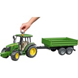 bruder John Deere 5115M avec remorque, Modèle réduit de voiture Vert/Jaune, 02108