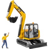 bruder Mini-excavateur Cat avec ouvrier, Modèle réduit de voiture Jaune/Noir, 02466