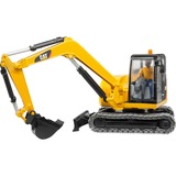 bruder Mini-excavateur Cat avec ouvrier, Modèle réduit de voiture Jaune/Noir, 02466