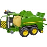 bruder Presse à balles rondes et enrubanneuse John Deere C441, Modèle réduit de voiture Vert, 02032