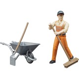 bruder Set Figurine Employé Municipal 0,25 an(s), Garçon, Gris, Orange, Plastique