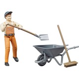 bruder Set Figurine Employé Municipal 0,25 an(s), Gris, Orange, Plastique