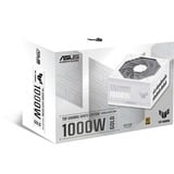 ASUS TUF Gaming Gold White Edition alimentation modulaire 1000 watt Blanc, 1x 12V-2x6, 4x PCIe, 1000 W, 100 - 240 V, Actif, 130 W, 1000 W, 130 W