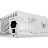 ASUS TUF Gaming Gold White Edition alimentation modulaire 1000 watt Blanc, 1x 12V-2x6, 4x PCIe, 1000 W, 100 - 240 V, Actif, 130 W, 1000 W, 130 W