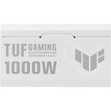 ASUS TUF Gaming Gold White Edition alimentation modulaire 1000 watt Blanc, 1x 12V-2x6, 4x PCIe, 1000 W, 100 - 240 V, Actif, 130 W, 1000 W, 130 W