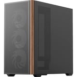 Aerocool D301A Mini Tower Noir, Bois, boîtier pc Noir | 1x USB-A | 1x USB-C | RGB