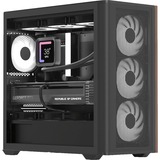Aerocool D301A Mini Tower Noir, Bois, boîtier pc Noir | 1x USB-A | 1x USB-C | RGB