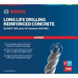 Bosch Expert Foret SDS plus-7X, Perceuse Marteau perforateur, Hammer drill bit, 6,5 mm, 265 mm, Béton, pierre, 20 cm