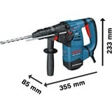 Bosch GBH 3-28 DFR 800 W 900 tr/min, Marteau piqueur Bleu, 2,8 cm, 900 tr/min, 3,1 J, 4000 bpm, 12 - 18 mm, 1,3 cm