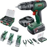 Bosch UniversalImpact 18V, Perceuse/visseuse Vert/Noir, Perceuse à poignée pistolet, Sans clé, Vert, 1 cm, 1450 tr/min, 3 cm