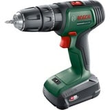 Bosch UniversalImpact 18V, Perceuse/visseuse Vert/Noir, Perceuse à poignée pistolet, Sans clé, Vert, 1 cm, 1450 tr/min, 3 cm