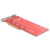 DeLOCK Carte PCI Express x16 vers 4x NVMe M.2 Key interne, Carte d'interface 