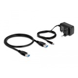 DeLOCK Hub USB 10 Gbps avec 4 ports + port de chargement rapide Gris