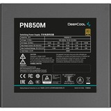 DeepCool PN850M alimentation modulaire 850 watt Noir, 3x PCIe, 3x PCIe, 1x 12VHPWR, Gestion des câbles