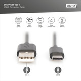 Digitus Câble de connexion USB 3.2 Gen 1 USB-A > USB-C Noir