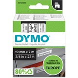 Dymo D1 - Standard Étiquettes - Noir sur blanc - 19mm x 7m, Ruban Noir sur blanc, Polyester, Belgique, -18 - 90 °C, DYMO, LabelManager, LabelWriter 450 DUO