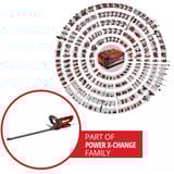 EINHELL Power X-Change Taille-haies sans fil GC-CH 1855/1 Li Kit, 18 volts Rouge/Noir