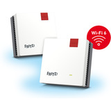 FRITZ! 20003112 Systèmes Wi-Fi maillés, Répéteur Blanc/gris, Mesh Set 20003112, Rouge, Blanc, Interne, Système maillé, Système, Bi-bande (2,4 GHz / 5 GHz), Wi-Fi 6 (802.11ax)