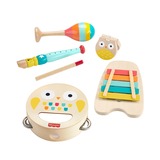 Fisher-Price Coffret musical avec instruments en bois pour les tout-petits, Jouets musique 