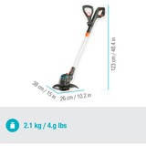 GARDENA ComfortCut 23/18V P4A solo, Coupe-bordures Gris/Orange, 14701-55, Batterie non incluse