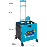 Hazet CHARIOT DE SHOPPING avec logo HAZET, Valise à roulettes Bleu clair/Noir