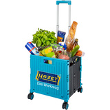 Hazet CHARIOT DE SHOPPING avec logo HAZET, Valise à roulettes Bleu clair/Noir