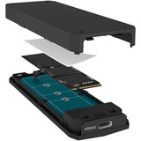 ICY BOX Spade Case 1805, Boîtier disque dur Noir