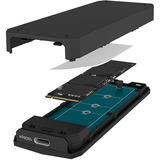 ICY BOX Spade Case 1805, Boîtier disque dur Noir